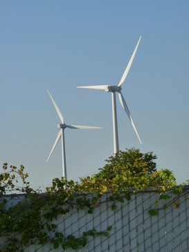 A Pair of Wind Turbines in Bowling Green, OH